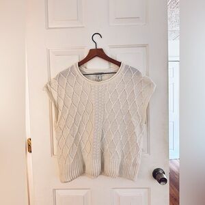 Rachel Zoe Cream Cable Knit Sweater